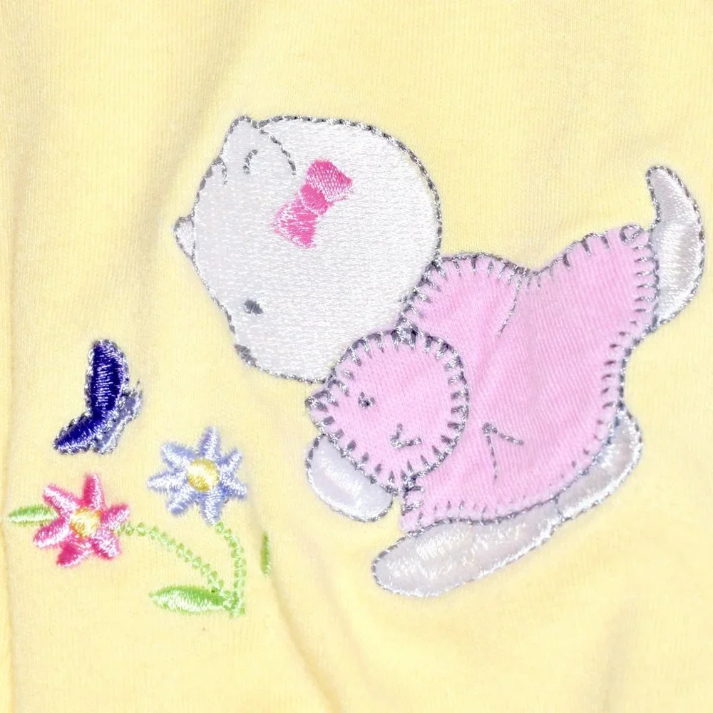 Carter's Light Yellow Romper/Onesie - 6-9 Months (19-21 lbs.)